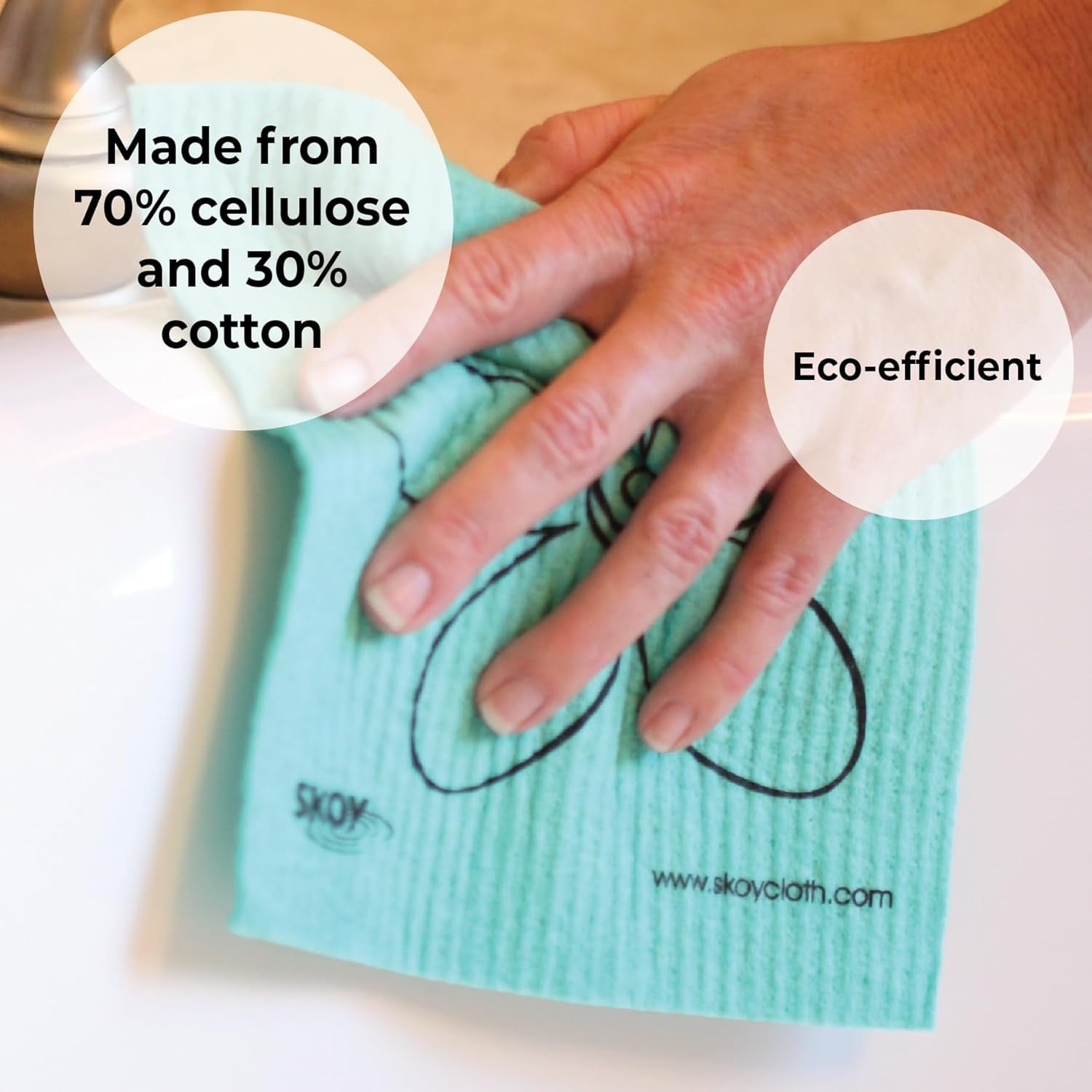 Eco-Friendly Cleaning Cloth (4-Pack: Assorted Colors), 4 Count