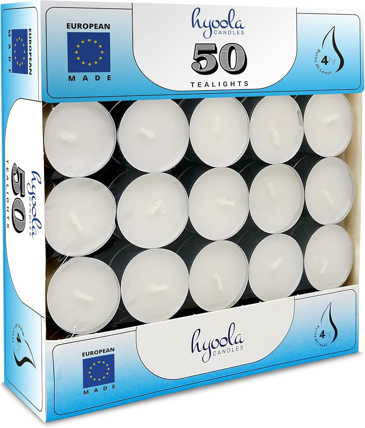 Tea Lights Candles - 100 Bulk Candles Pack - Tea Candles Unscented- European Made Tealight Candles