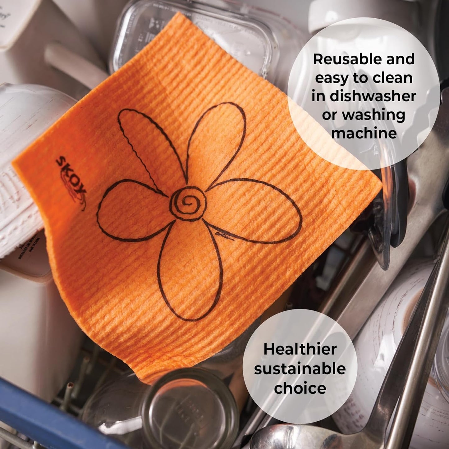 Eco-Friendly Cleaning Cloth (4-Pack: Assorted Colors), 4 Count